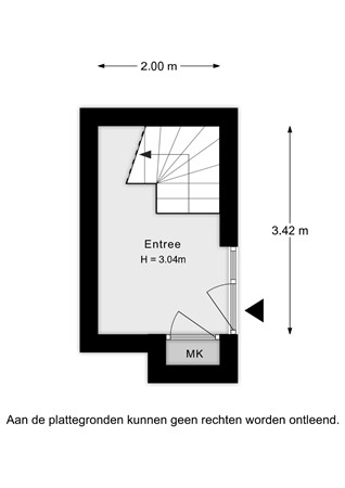 Floorplan - Nobelstraat 72A, 3262 PM Oud-Beijerland